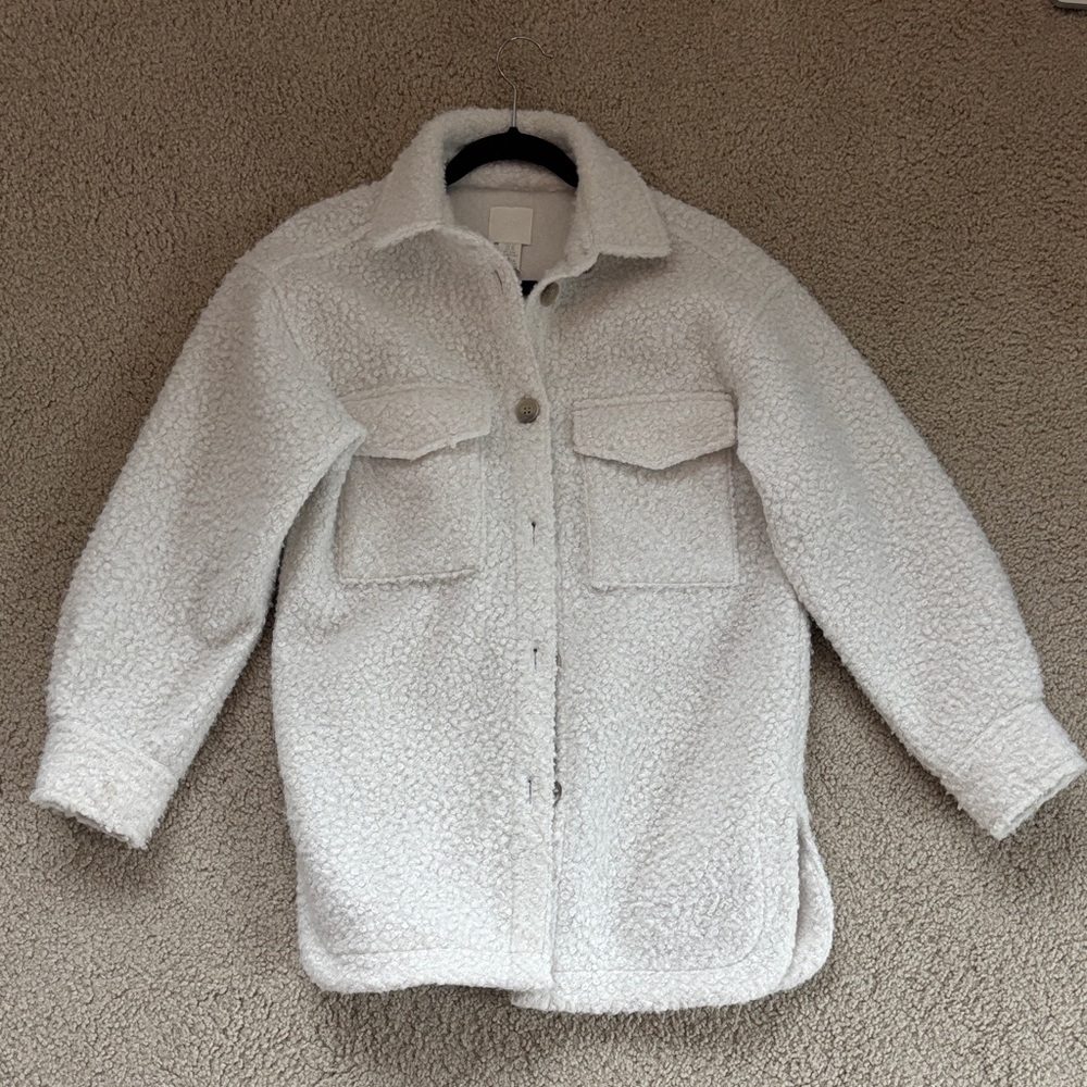 H&M Cream Teddy Jacket